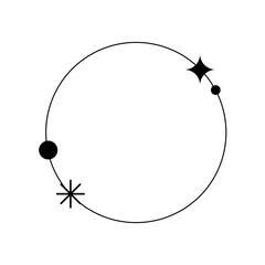 round futuristic frame