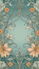 botanical bsite poster floral leaves cards horizontal organic aders nouveau intricate digital baner greeting art art shapes floral pattern banner banner style plants cute floral ethnic textile folk