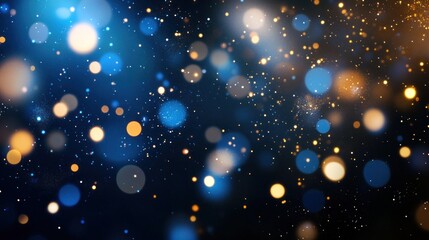 Abstract Blue and Gold Lights