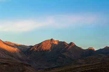 sunset in the mountains
