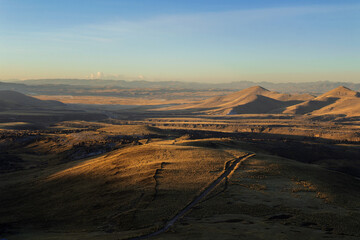 sunset in the mountains