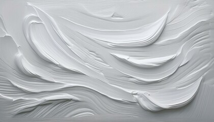 Fototapeta premium Set of horizontal brush strokes in different shades of white. Abstract white blurred texture