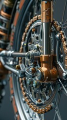 Close-up of a Custom Motorcycle Engine