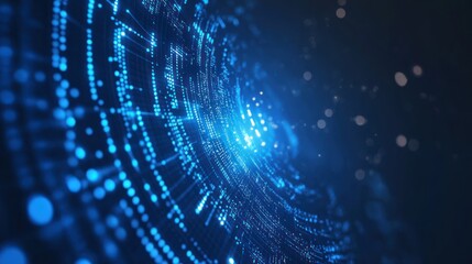 Abstract Blue Digital Technology Background