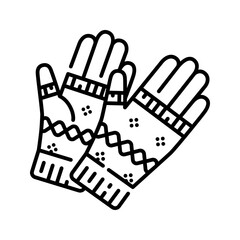 Mittens icon. mittens, gloves, accessory, warm, season, winter, wool, knit, cold, fashion. Vector icon illustration