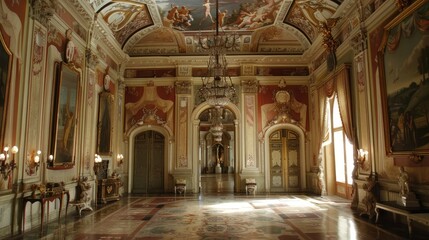 Obraz premium Magnificent Interior of a Grand Palace