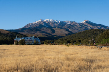 Fototapeta premium View from around the Whakapapa Village in Tongariro National Park