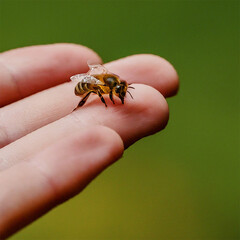 bee on a hand