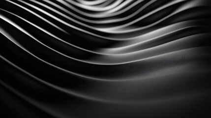 Abstract Black and White Waves