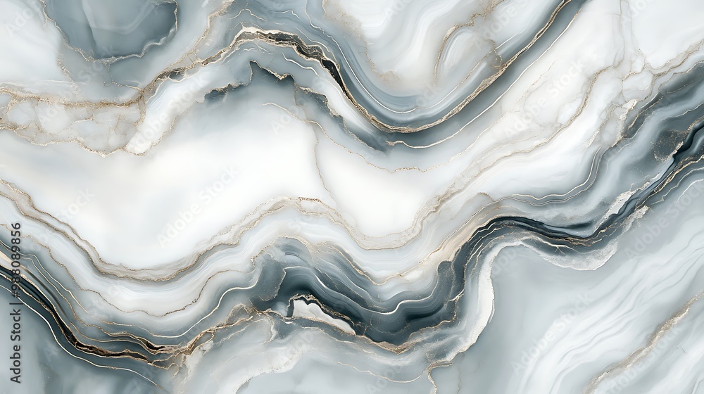 Poster elegant abstract wallpaper featuring soft flowing marble-like patterns in muted grey, white, and pal