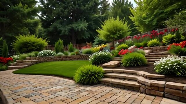 garden with flowers