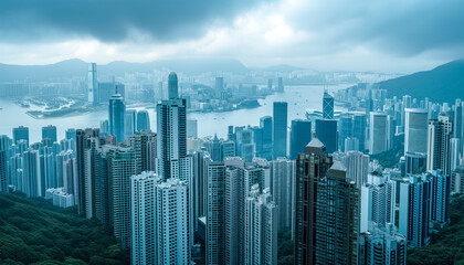 Obraz premium Panoramic view of the city, architecture.