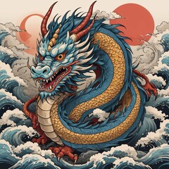 Dragon illustration design	