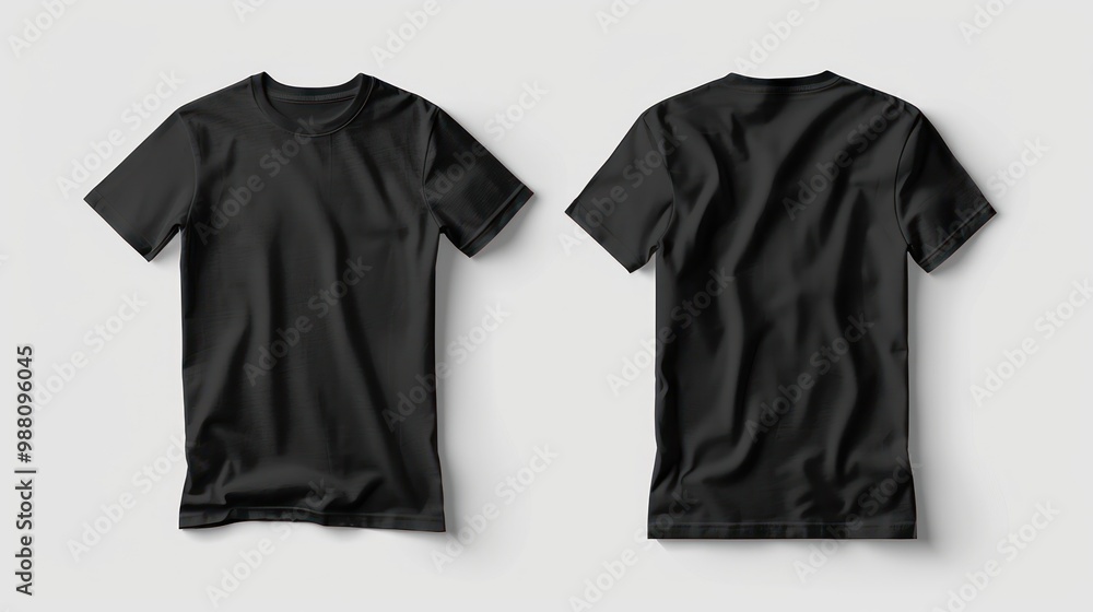 Wall mural Black T-Shirt Mockup