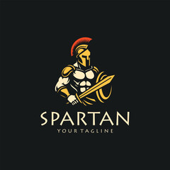 illustration of spartan king in armor and helmet