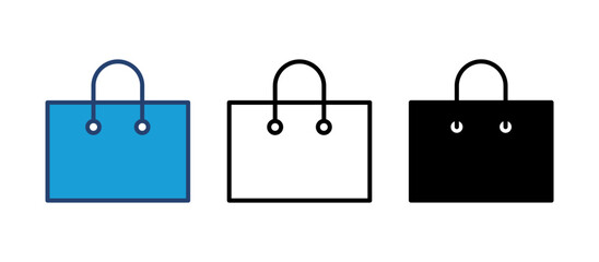 Shopping bag icon vector. shopping icon vector