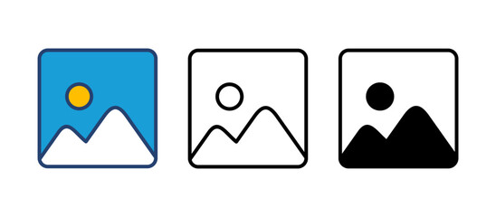 Picture icon vector. photo gallery icon symbol