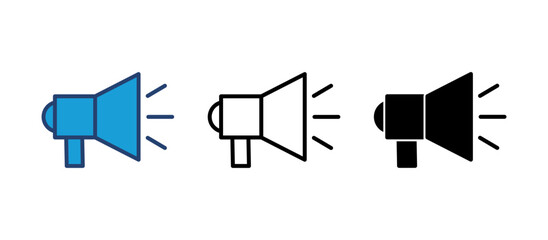 Megaphone icon vector. Loudspeaker icon vector.