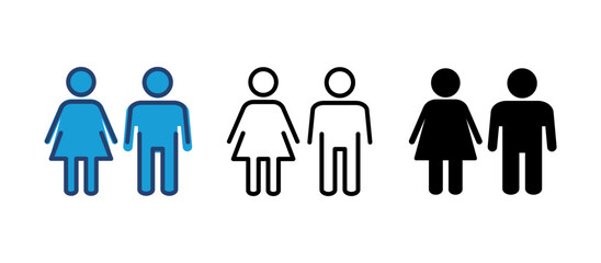 Man and woman icon vector. male and female symbol