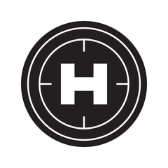 helipad icon design vector