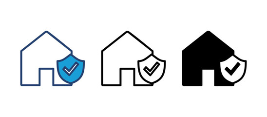 Fototapeta premium house insurance icon vector. house protection icon.