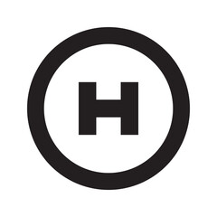 helipad icon design vector