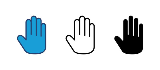 Fototapeta premium Hand icon vector. hand vector icon, palm