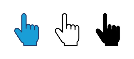 Hand click icon vector. pointer icon vector. hand cursor icon vector