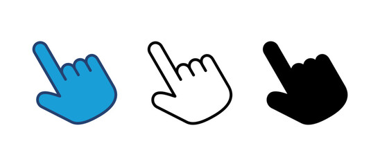 Hand cursor icon. cursor icon vector. hand cursor icon click