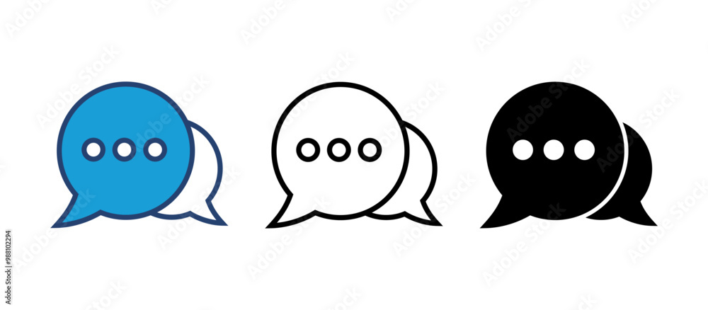 Poster chat icon vector. speech bubble icon. comment icon vector. message. contact us