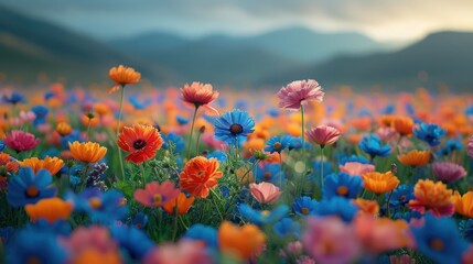 Obraz premium Vibrant Wildflower Meadow