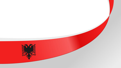 wavy Albania flag vector background with copy space for text. albania national day