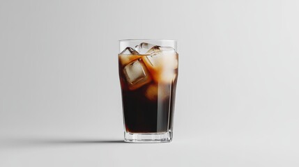 Refreshing Cold Brew Coffee Drink with Ice Cubes