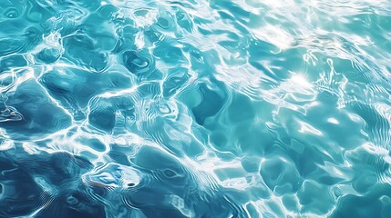 Obraz premium Rippling Water Texture with Soft Light and Cool Blue Tones Reflecting the Sky