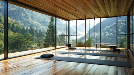 Yoga Studio with Mountain View