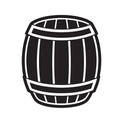 Barrel icon silhouette vector illustration on a white background