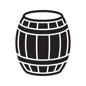 recommend clip art: Barrel icon silhouette vector illustration on a white background