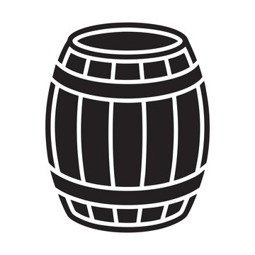 recommend clip art: Barrel icon silhouette vector illustration on a white background