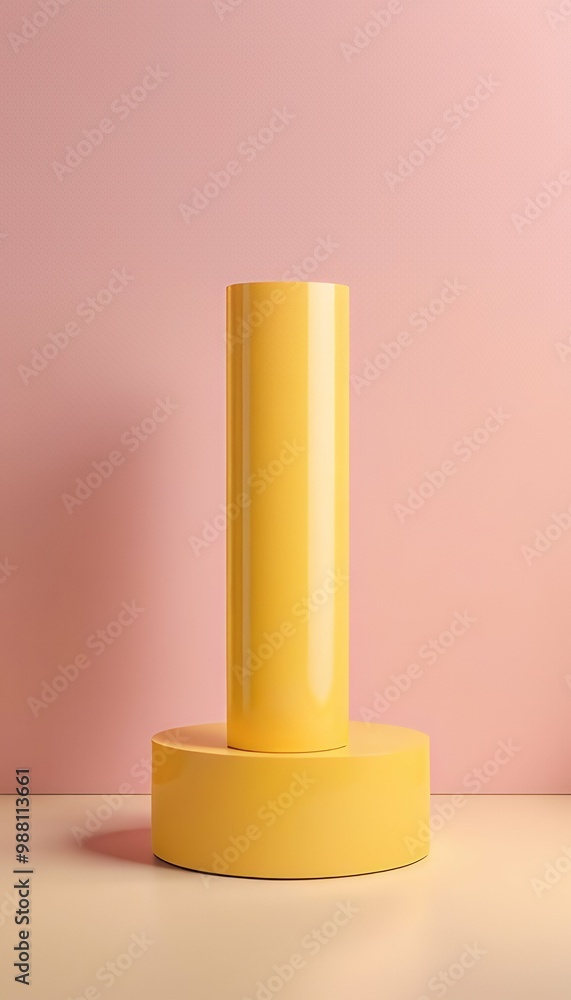 Poster rendering blank display room design stand empty stand blank background vivid interior 3d pedestal pr