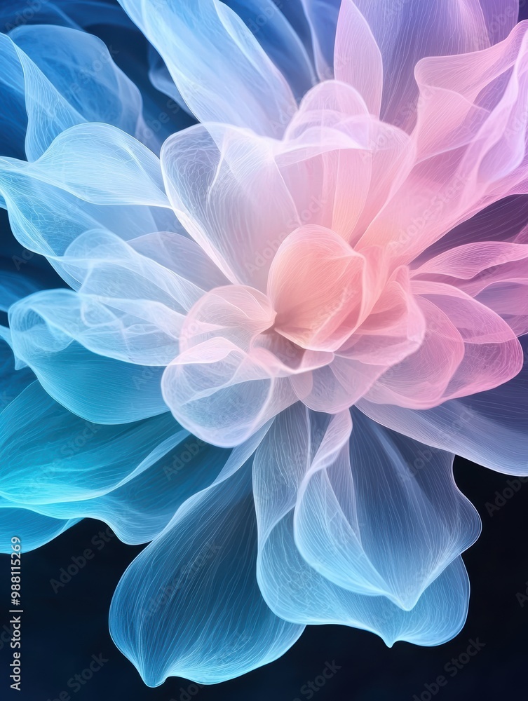 Poster Ethereal floral abstract