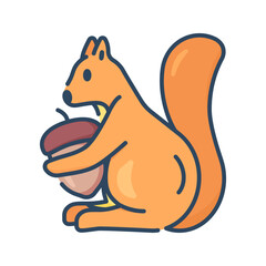 Squirrel icon. squirrel, animal, wildlife, nature, forest, rodent, fauna, wild, autumn, mammal 
