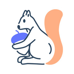 Squirrel icon. squirrel, animal, wildlife, nature, forest, rodent, fauna, wild, autumn, mammal 