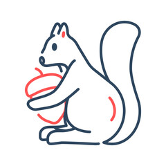 Squirrel icon. squirrel, animal, wildlife, nature, forest, rodent, fauna, wild, autumn, mammal 