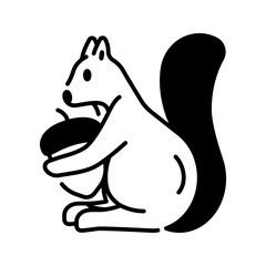 Squirrel icon. squirrel, animal, wildlife, nature, forest, rodent, fauna, wild, autumn, mammal 