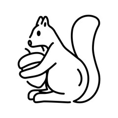 Squirrel icon. squirrel, animal, wildlife, nature, forest, rodent, fauna, wild, autumn, mammal 