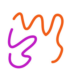 Obraz premium Orange purple squiggly lines abstract vectors