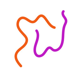 Orange purple squiggly lines abstract vectors