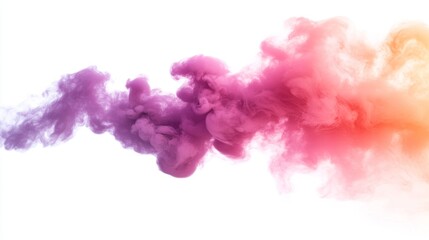 Fototapeta premium striking display of smoke dispersing on white background