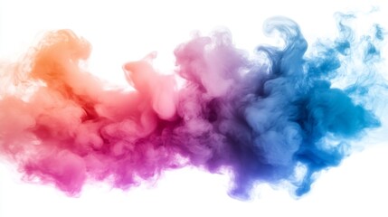 Fototapeta premium striking display of smoke dispersing on white background