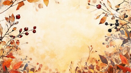 Autumn Foliage and Berries: A Warm, Nature-Inspired Frame
